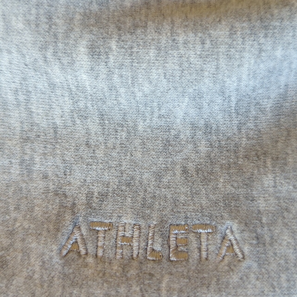 Athleta Easy Fleece 1/4 Zip Hoodie - Grey Heather S - Picture 7 of 7